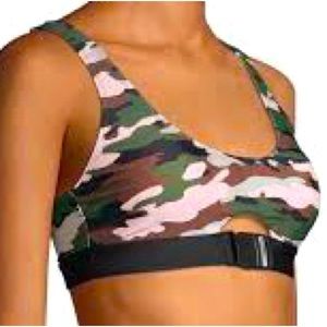 No Boundaries: Lg 11-13 Camo-pattern bikini top, NWOT, never worn.